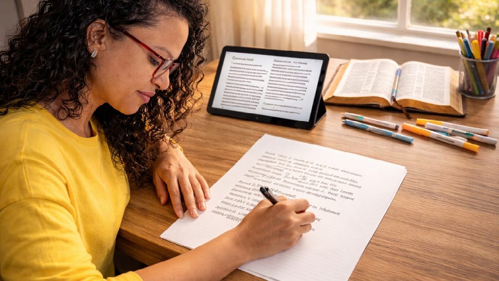 Escribir la Biblia a mano: cómo empezar paso a paso y qué materiales usar